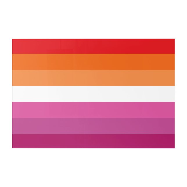 Lesbian Pride Flag (Sunset) Acrylic Print (Front)