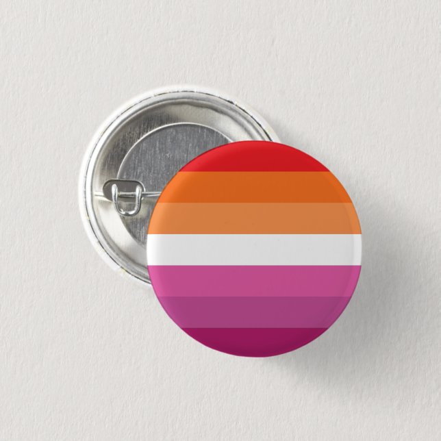 Lesbian Pride Flag (Sunset) Button (Front & Back)