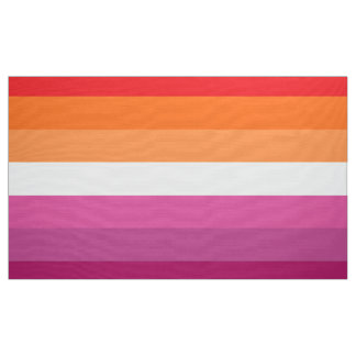 Lesbian Pride Flag (Sunset) Fabric