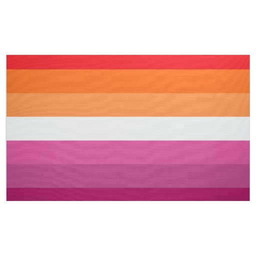 Lesbian Pride Flag (Sunset) Fabric