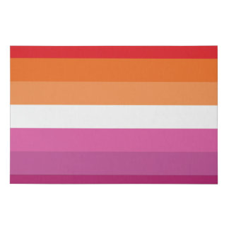 Lesbian Pride Flag (Sunset) Faux Canvas Print