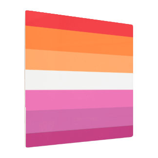 Lesbian Pride Flag (Sunset) Metal Print