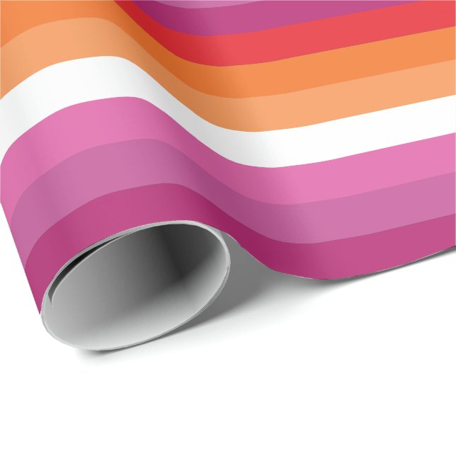 Lesbian Pride Flag Wrapping Paper (Roll Corner)