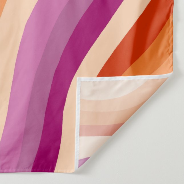Lesbian Pride Handmade Colorful Pink Stripe Tapestry (Detail)