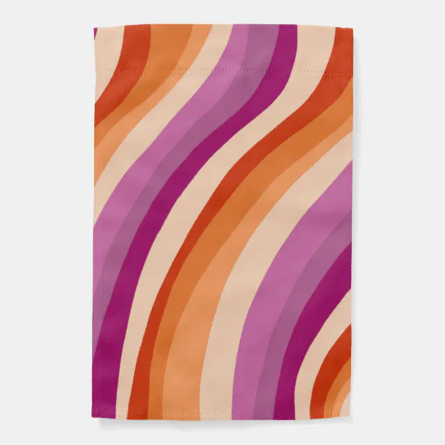Lesbian Pride Handmade Colorful Pink Stripes Garden Flag | Zazzle