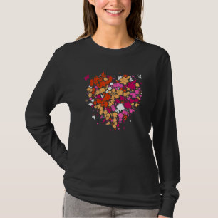 Lesbian Pride Heart Femme Valentine's Day Discreet T-Shirt