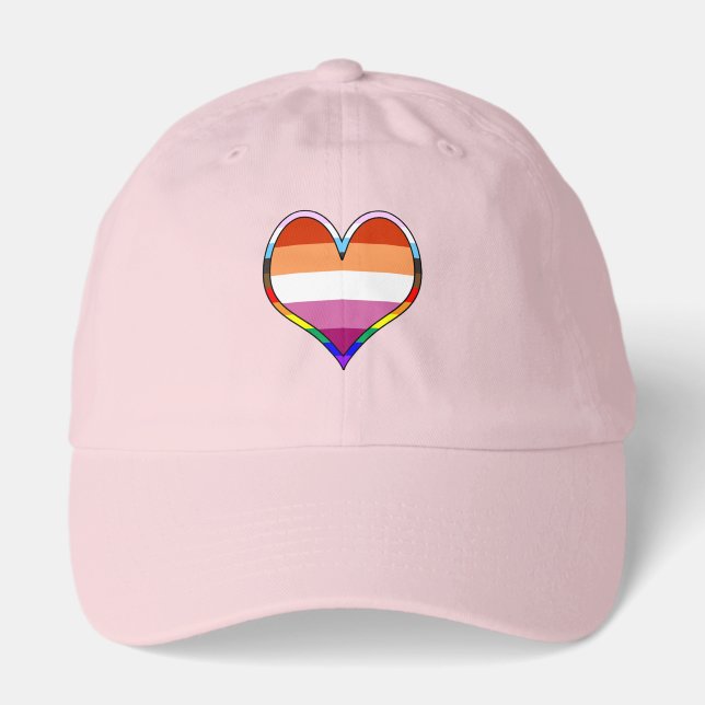 Lesbian Pride Heart Hat (Front)