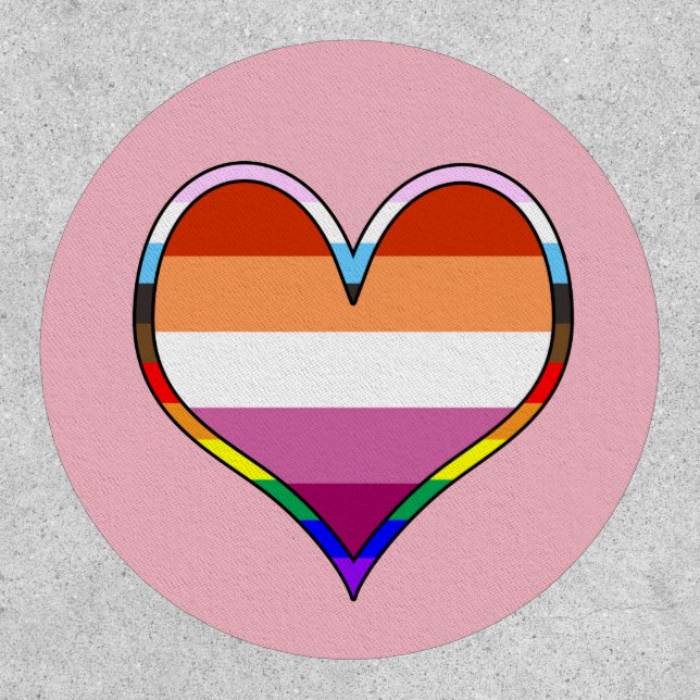 Lesbian Pride Heart Patch (Front)