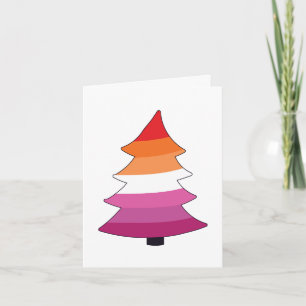 Lesbian Pride Holigay Tree Holiday Card