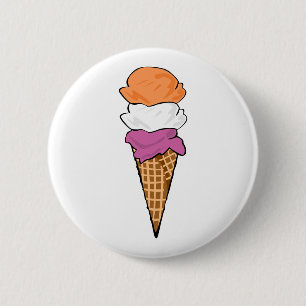 Lesbian Pride Ice Cream Button