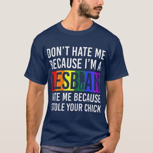 Lesbian Pride Merch Lesbow Love LGB CSD Rainbow T_Shirt