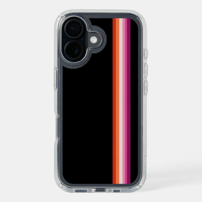 Lesbian Pride Minimalist iPhone Case (Front (Black))