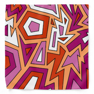 Lesbian Pride Modern Geometric Abstract Pink Bandana