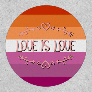 Lesbian Pride Month Love is Love Patch