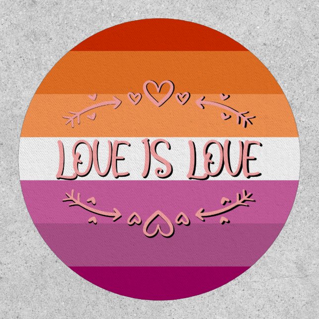 Lesbian Pride Month Love is Love Patch (Front)