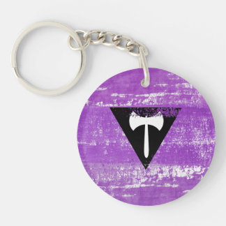 Lesbian Pride Paint (Labrys) Keychain