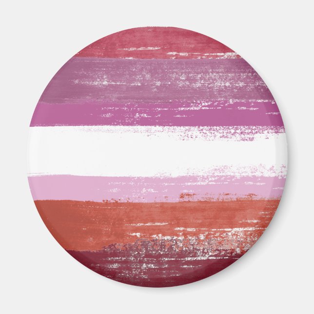 Lesbian Pride Paint Magnet (Front)