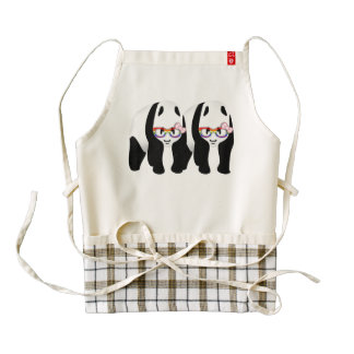 Lesbian Pride Pandas Zazzle HEART Apron