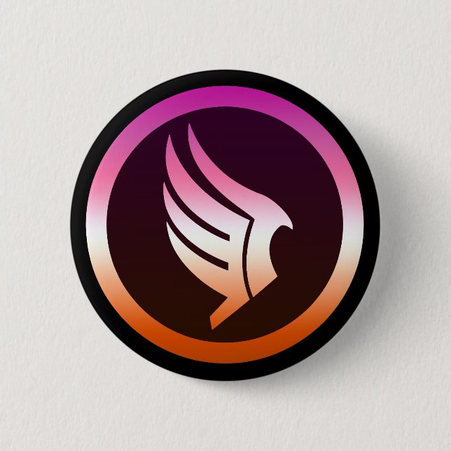 Lesbian Pride Paragon Mass Effect Icon Button (Front)