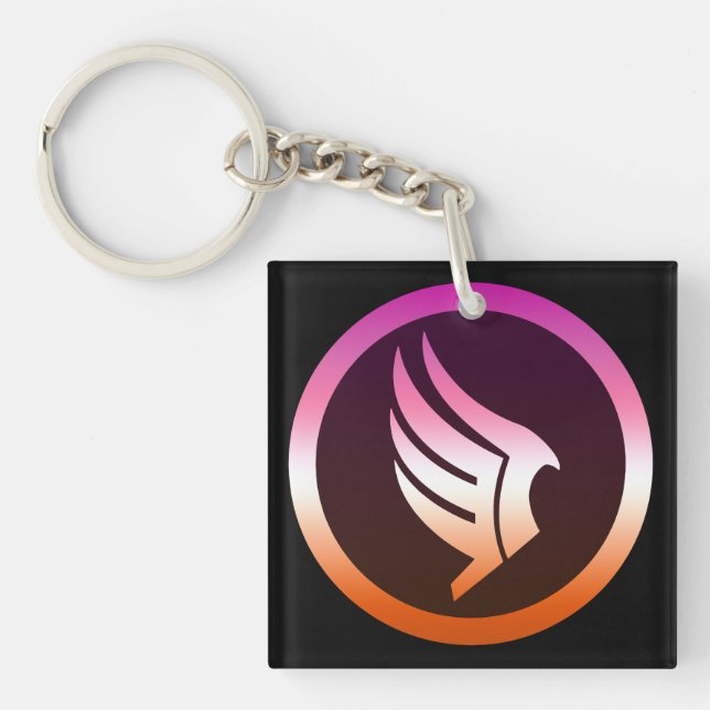 Lesbian Pride Paragon Mass Effect Icon Keychain (Front)