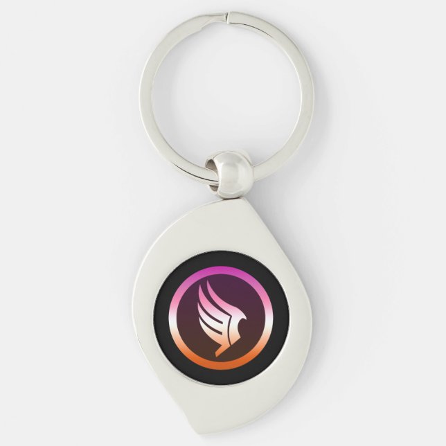 Lesbian Pride Paragon Mass Effect Icon Keychain (Front)