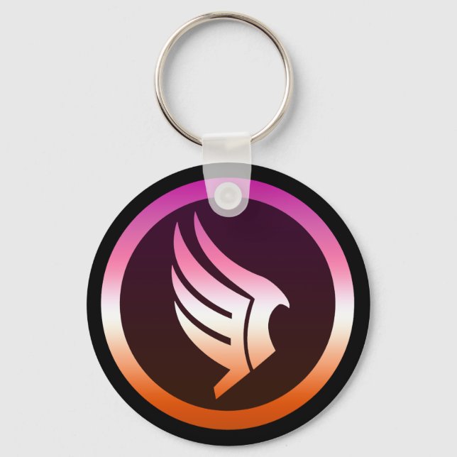 Lesbian Pride Paragon Mass Effect Icon Keychain (Front)