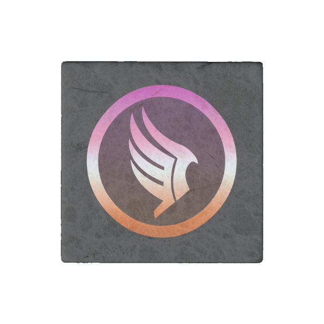 Lesbian Pride Paragon Mass Effect Icon Stone Magnet (Front)