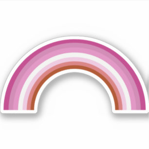 Lesbian Pride Pink Rainbow Flag Sticker