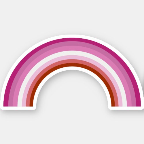 Lesbian Pride Pink Rainbow Flag Sticker