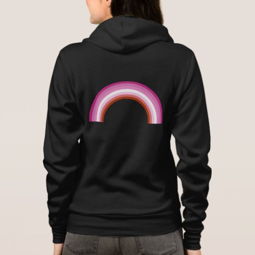 Lesbian Pride Rainbow Flag Hoodie