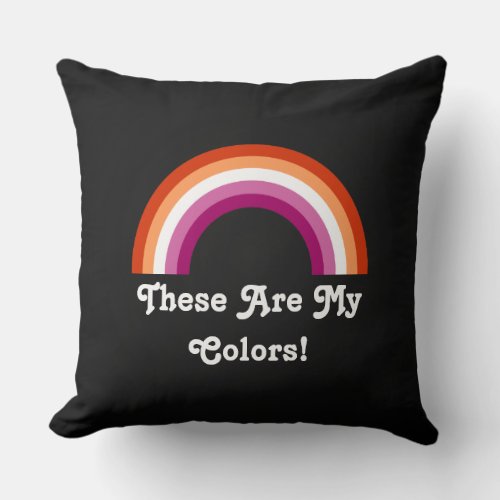 Lesbian  pride rainbow Throw Pillow