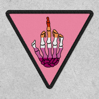 Lesbian Pride Skeleton Hand Patch