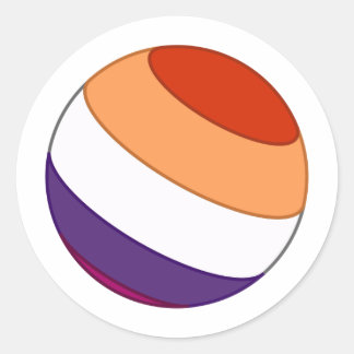 Lesbian Pride Sphere Classic Round Sticker