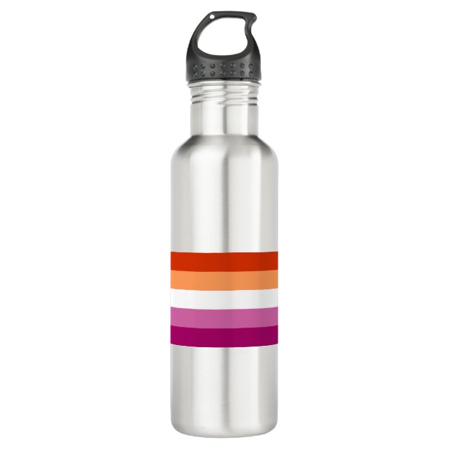 Lesbian Pride Stainless Steel Water Bottle (Front)
