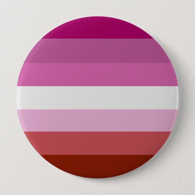 LESBIAN PRIDE STRIPES DESIGN PINBACK BUTTON (Front)