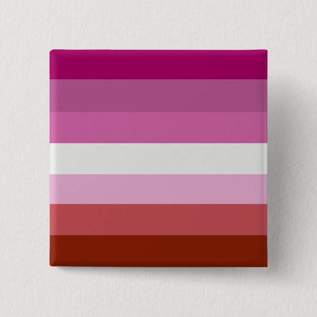 LESBIAN PRIDE STRIPES PINBACK BUTTON (Front)