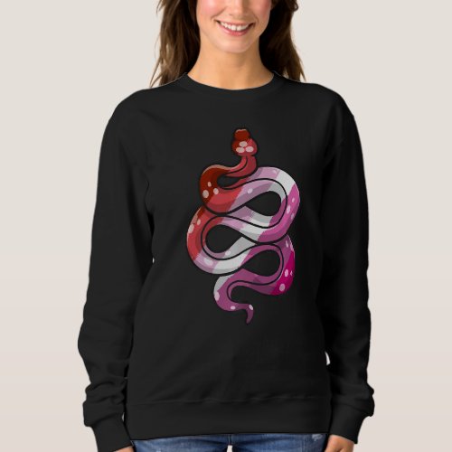 Lesbian Pride Stuff Snake Flag Colors LGBT Reptile Sweatshirt