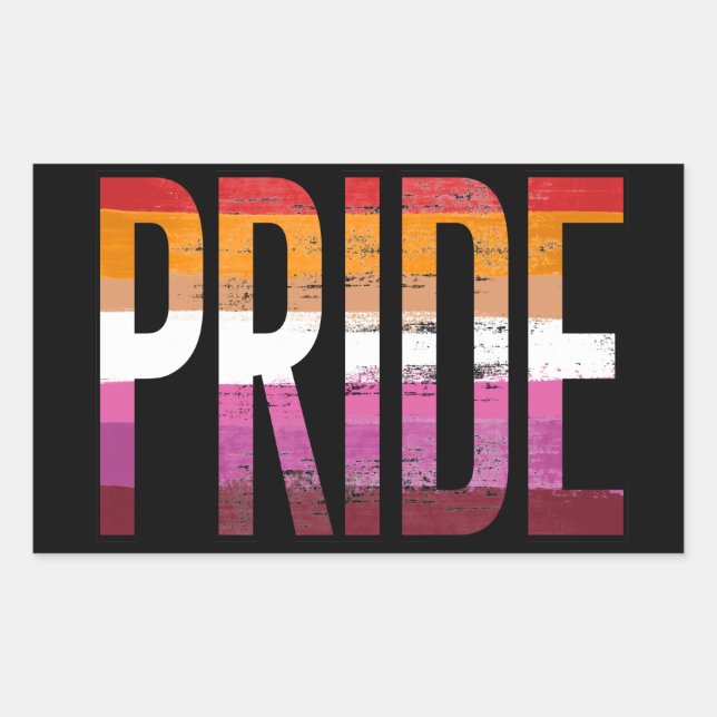 LESBIAN PRIDE T-Shirt Rectangular Sticker (Front)