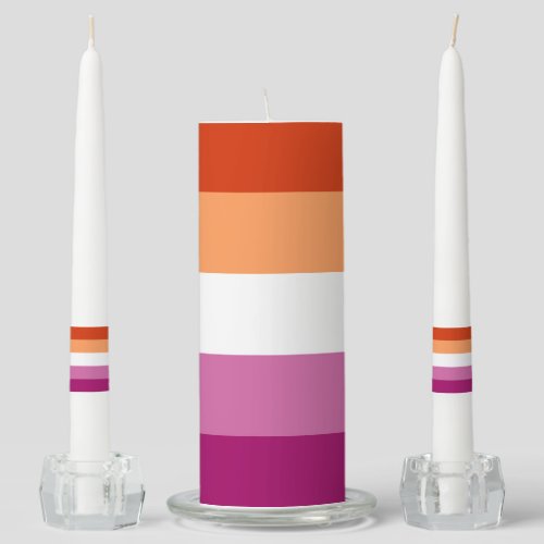 Lesbian Pride Unity Candle Set