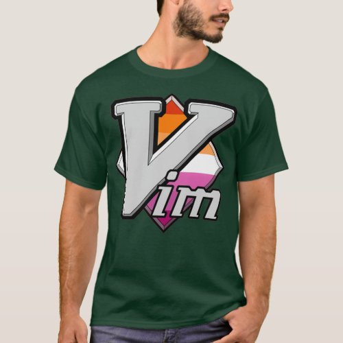 Lesbian Pride Vim Logo T_Shirt