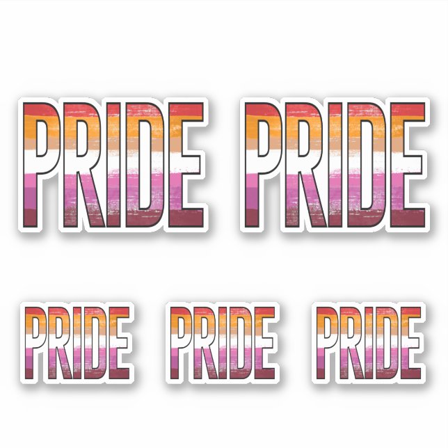 Lesbian Pride Word Sticker (Front)