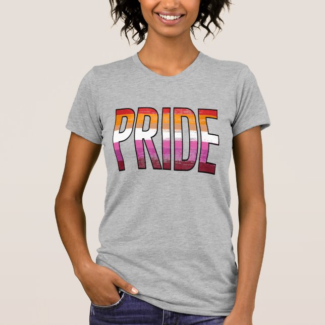 Lesbian Pride Word T-Shirt (Front)