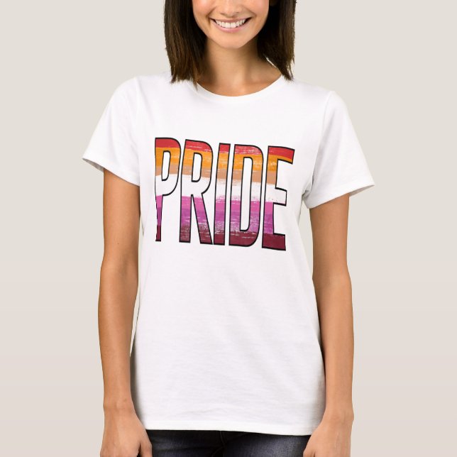 Lesbian Pride Word T-Shirt (Front)