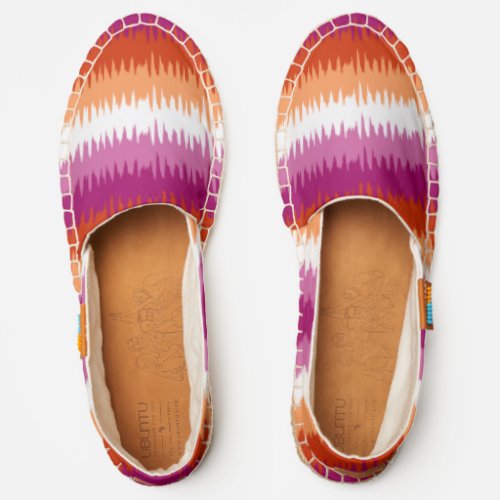 Lesbian Pride Zig Zag Pattern LGBT Espadrilles