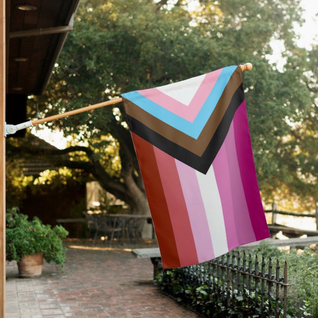 Lesbian Progress Pride Flag Stripes (In SItu)