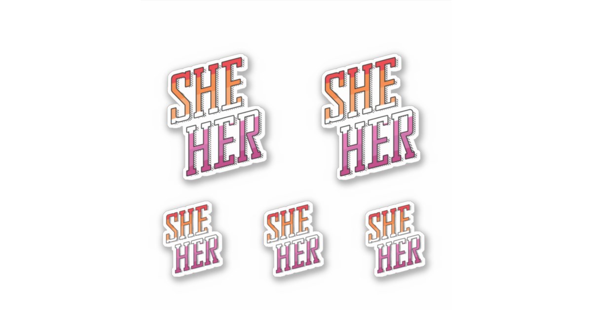 Lesbian Pronouns She Her Sticker