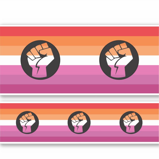 Lesbian Protest Flag Sticker (Front)