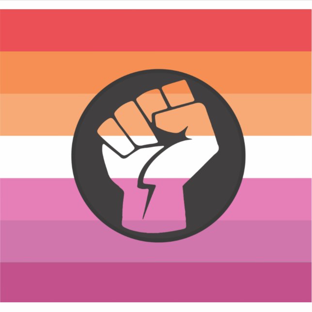 Lesbian Protest Flag Sticker (Front)