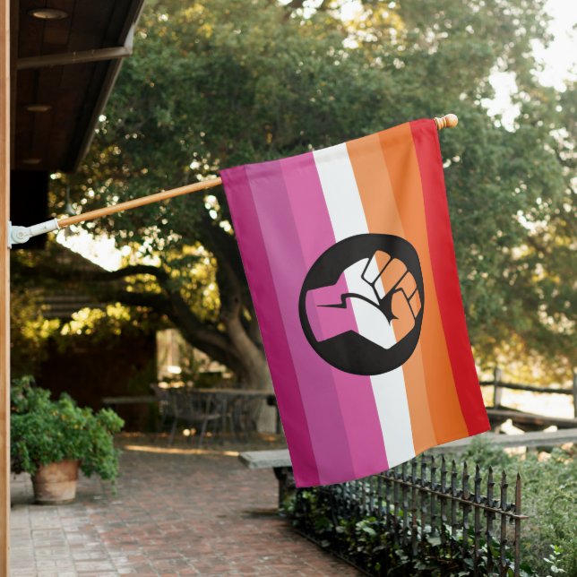 Lesbian Protest House Flag (In SItu)