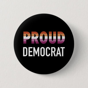 Lesbian Proud Democrat Button